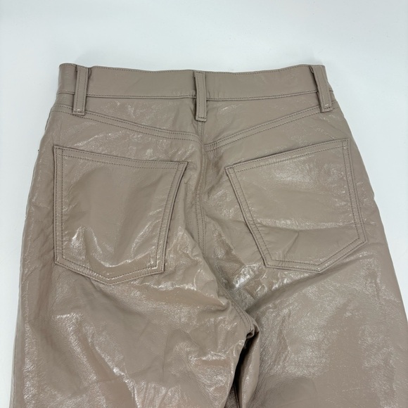 Agolde Recycled Leather 90's Pinch Waist in Quail Patent Size 25 - Picture 5 of 10